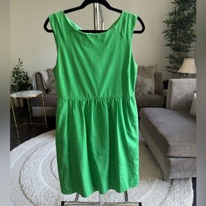 J. Crew Green Cotton Silk Sleeveless Sundress Summer Minidress size 10